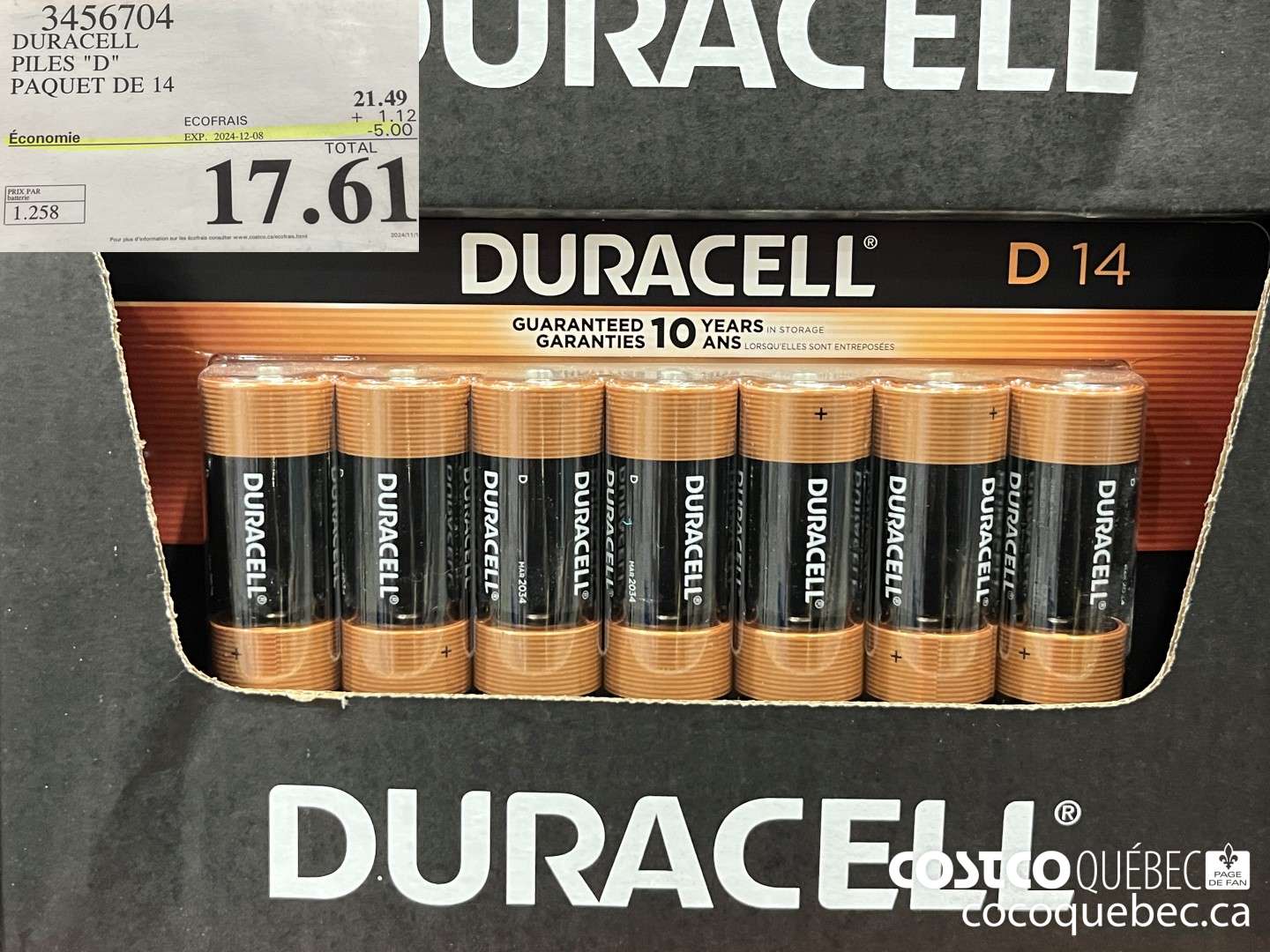 3456704 DURACELL PILES 