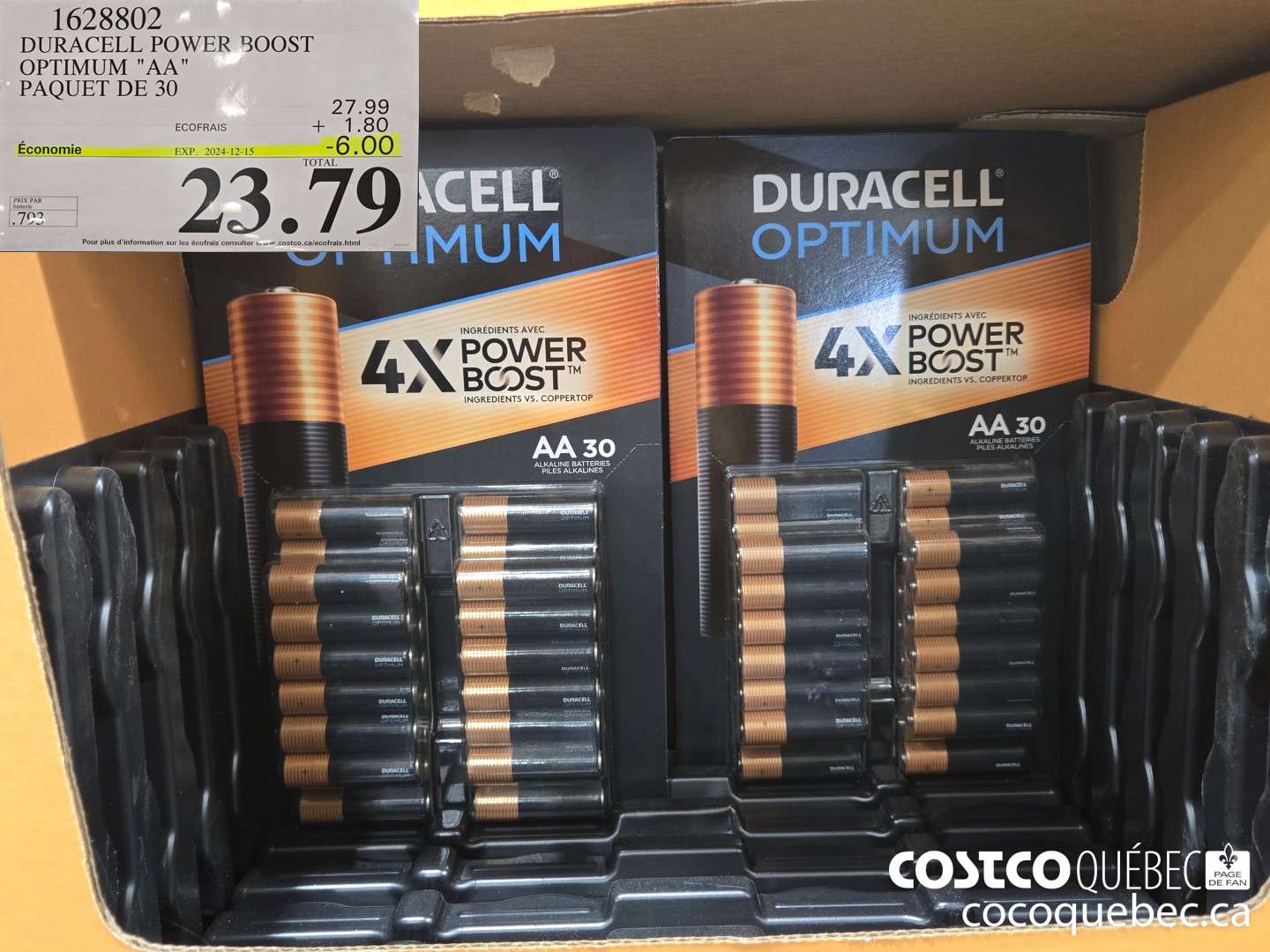 1628802 DURACELL POWER BOOST OPTIMUM 