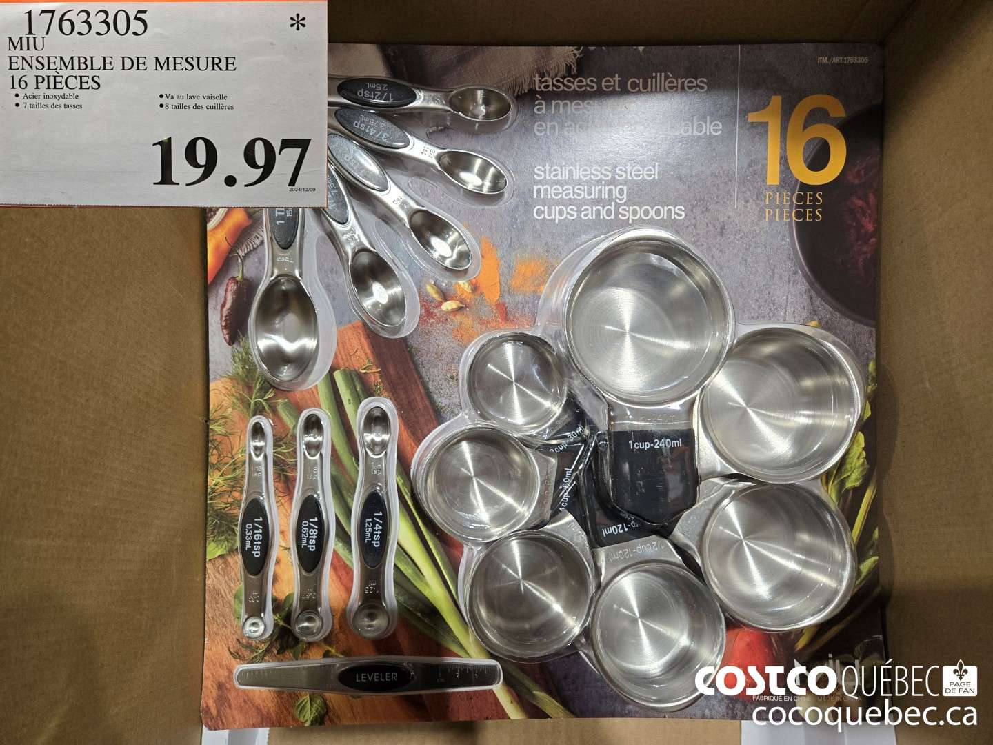 1763305 ENSEMBLE DE MESURE 16 PIECES  $19.97