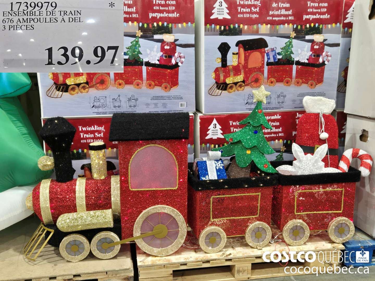 1739979 ENSEMBLE DE TRAIN 676 AMPOULES A DEL 3 PIECES  $139.97