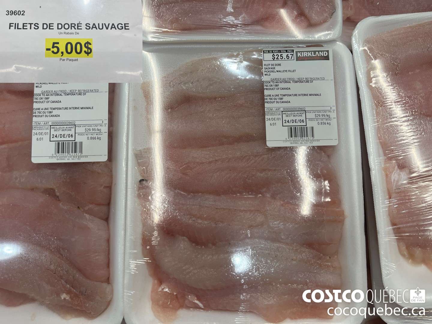 39602 FILETS DE DORE SAUVAGE  ($5.00 INSTANT SAVINGS)
