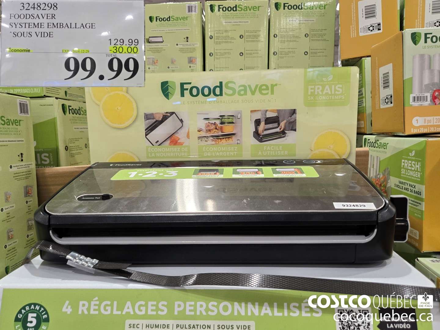 3248298 FOODSAVER SYSTEME EMBALLAGE “SOUS VIDE ($30.00 INSTANT SAVINGS EXPIRES ON 2024-12-29) $99.99