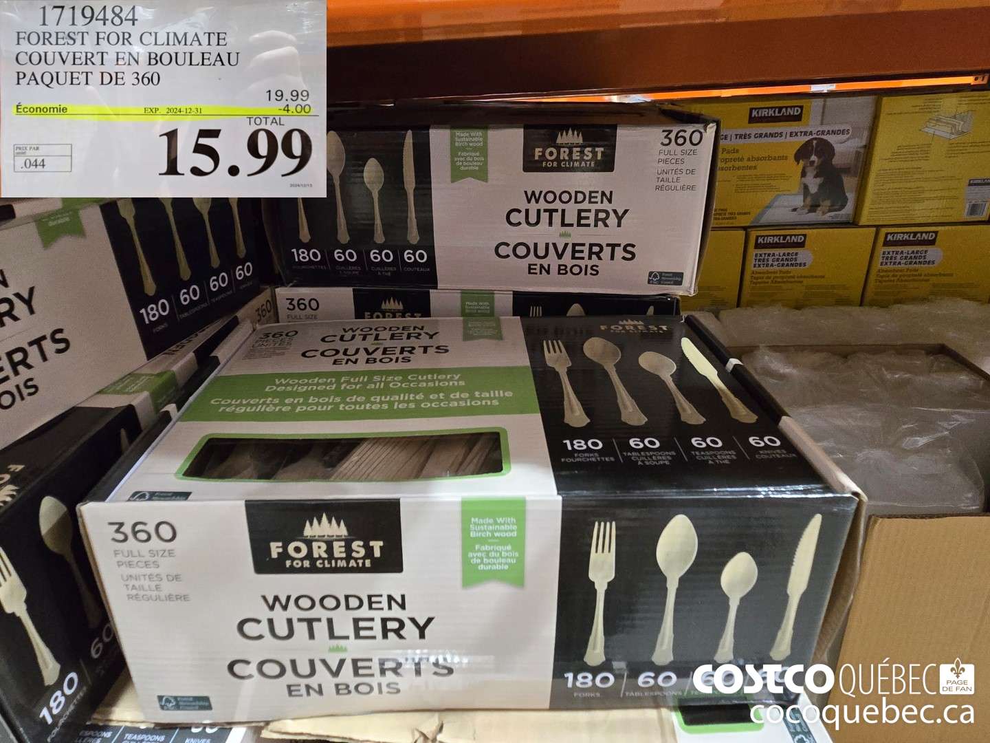 1719484 FOREST FOR CLIMATE COUVERT EN BOULEAU PAQUET DE 360  ($4.00 INSTANT SAVINGS EXPIRES ON 2024-12-31) $15.99