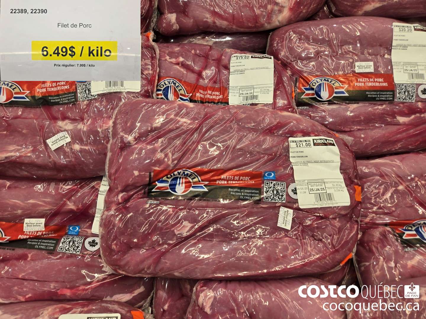 22390 Filet de Porc  $6.49