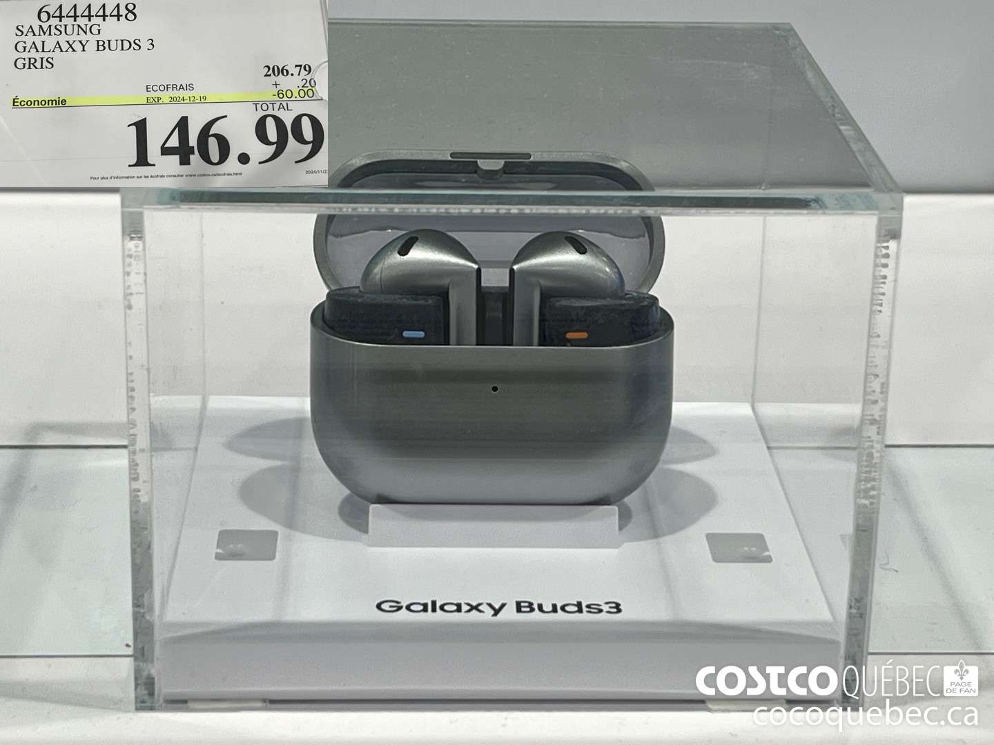 6444448 GALAXY BUDS 3 GRIS  ($60.00 INSTANT SAVINGS EXPIRES ON 2024-12-19) $146.99