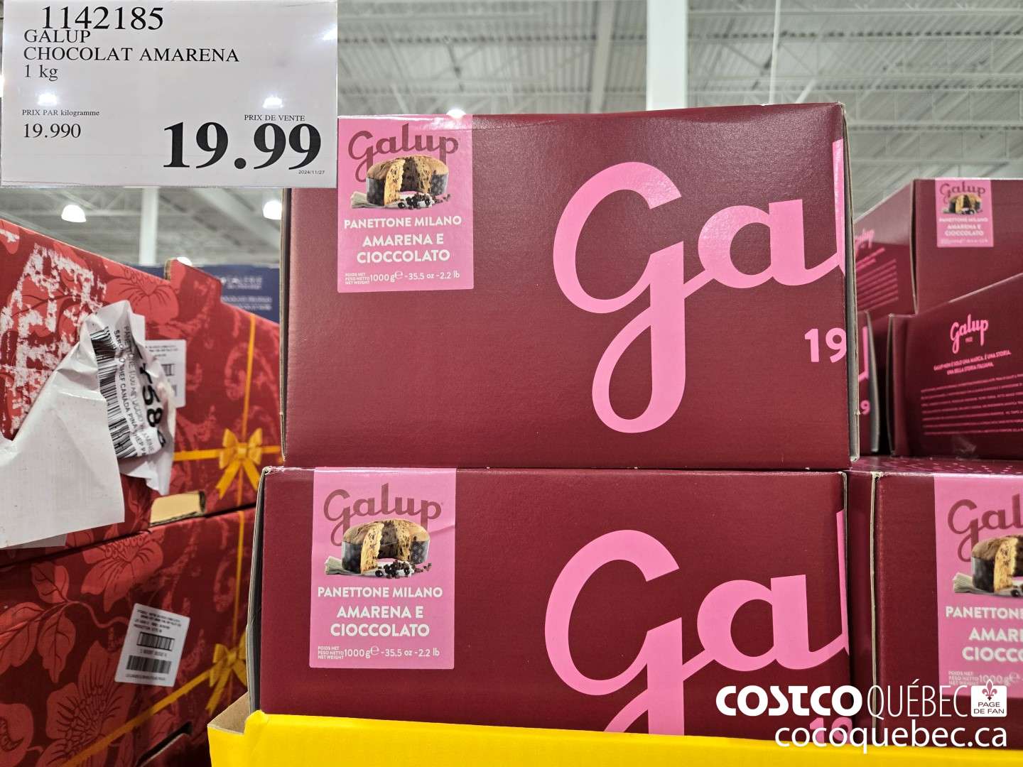 1142185 GALUP CHOCOLAT AMARENA 1 kg  $19.99