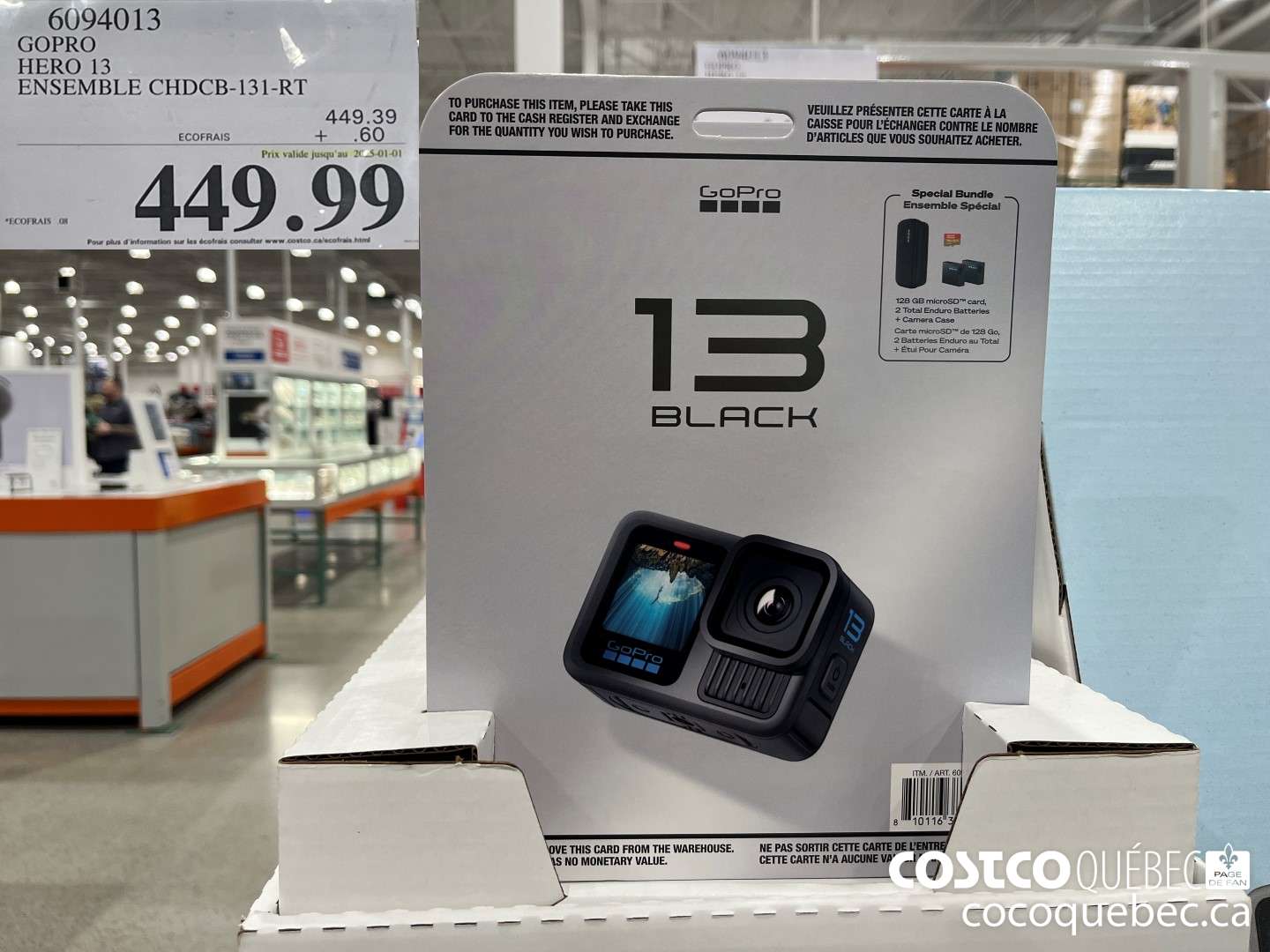 6094013 GOPRO HERO 13 ENSEMBLE CHDCB-131-RT  $449.99