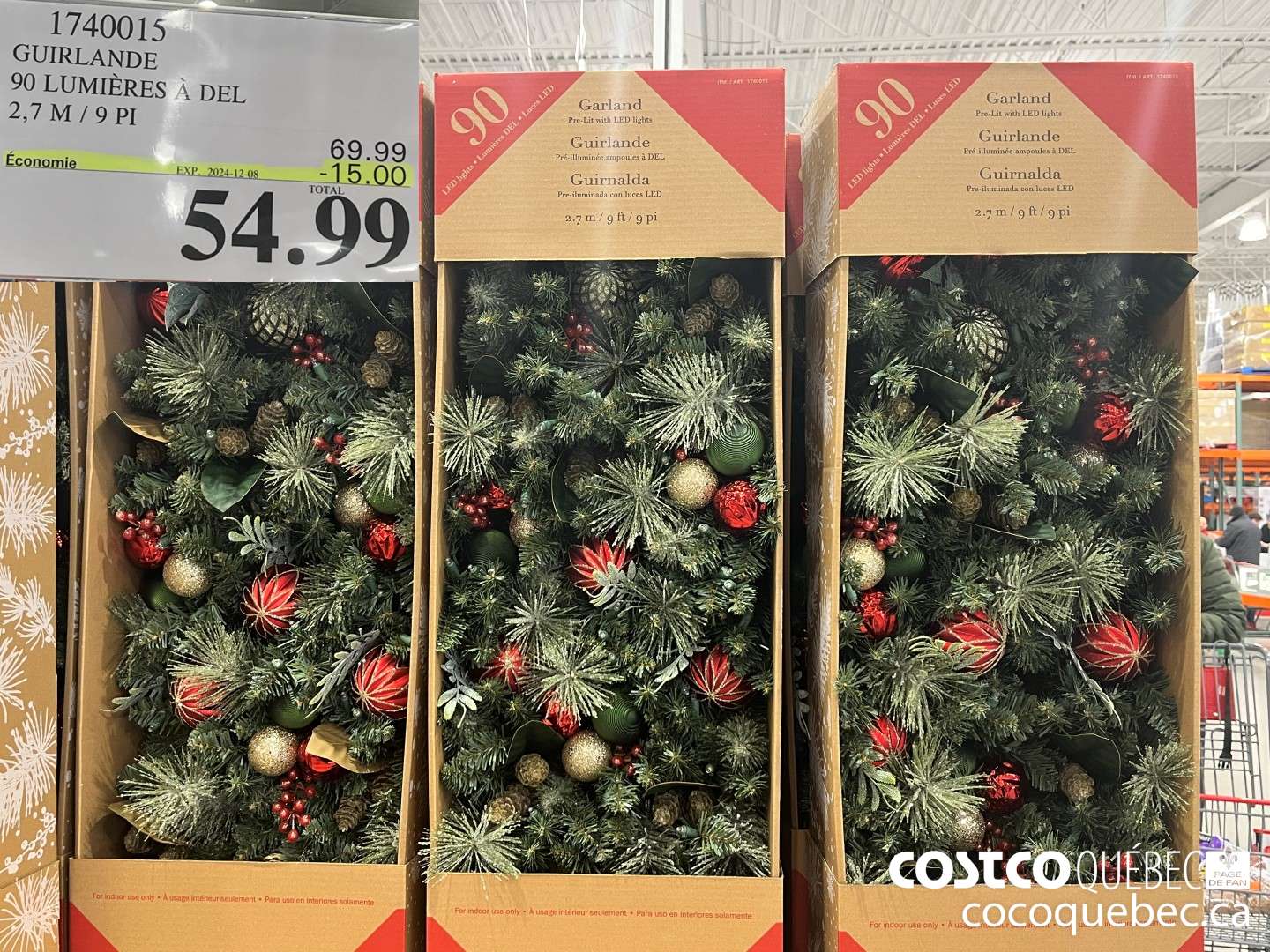 1740015 GUIRLANDE 90 LUMIERES A DEL  ($15.00 INSTANT SAVINGS EXPIRES ON 2024-12-08) $54.99