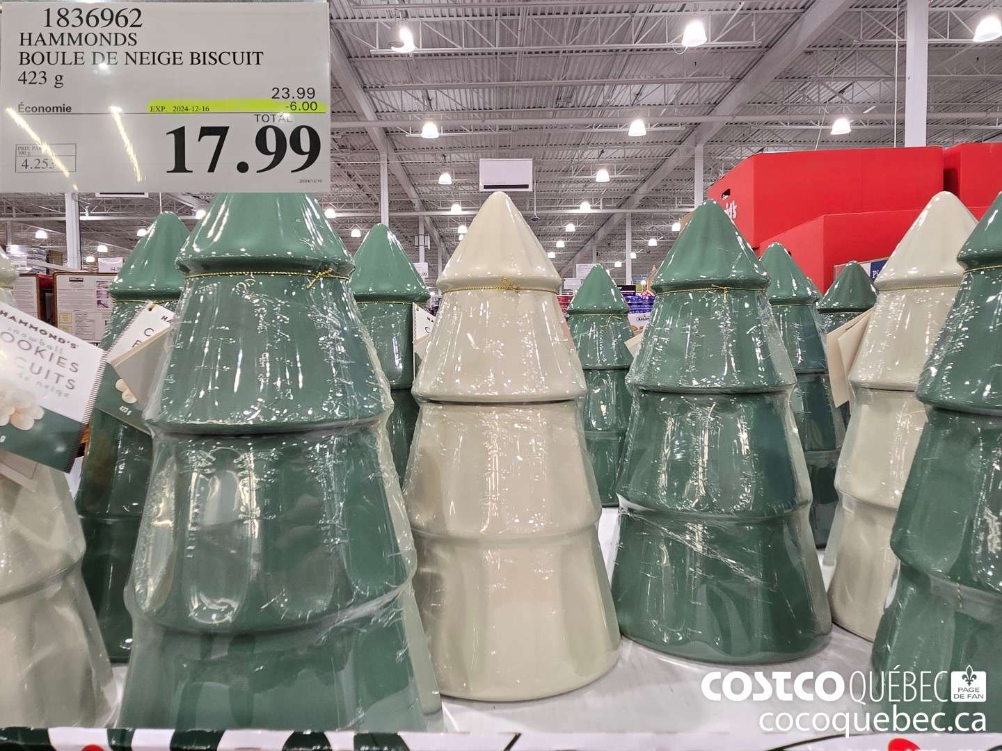 1836962 HAMMONDS BOULE DE NEIGE BISCUIT 423 G  ($6.00 INSTANT SAVINGS EXPIRES ON 2024-12-16) $17.99