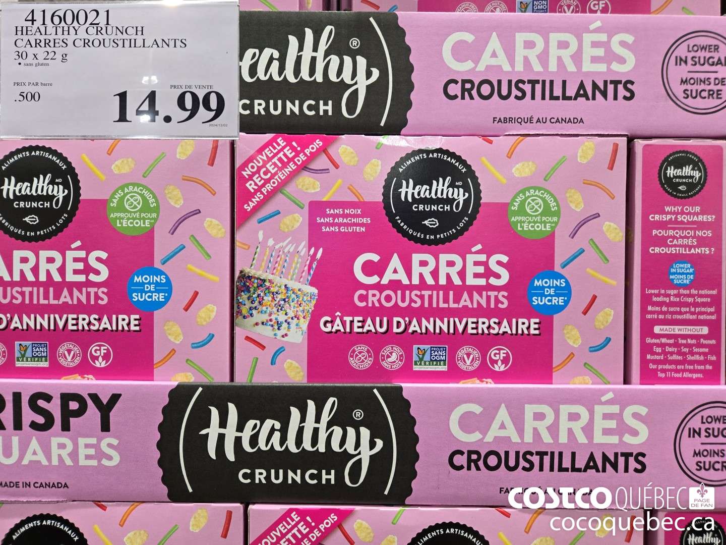 4160021 HEALTHY CRUNCH CARRES CROUSTILLANTS 30 x 22 g  $14.99