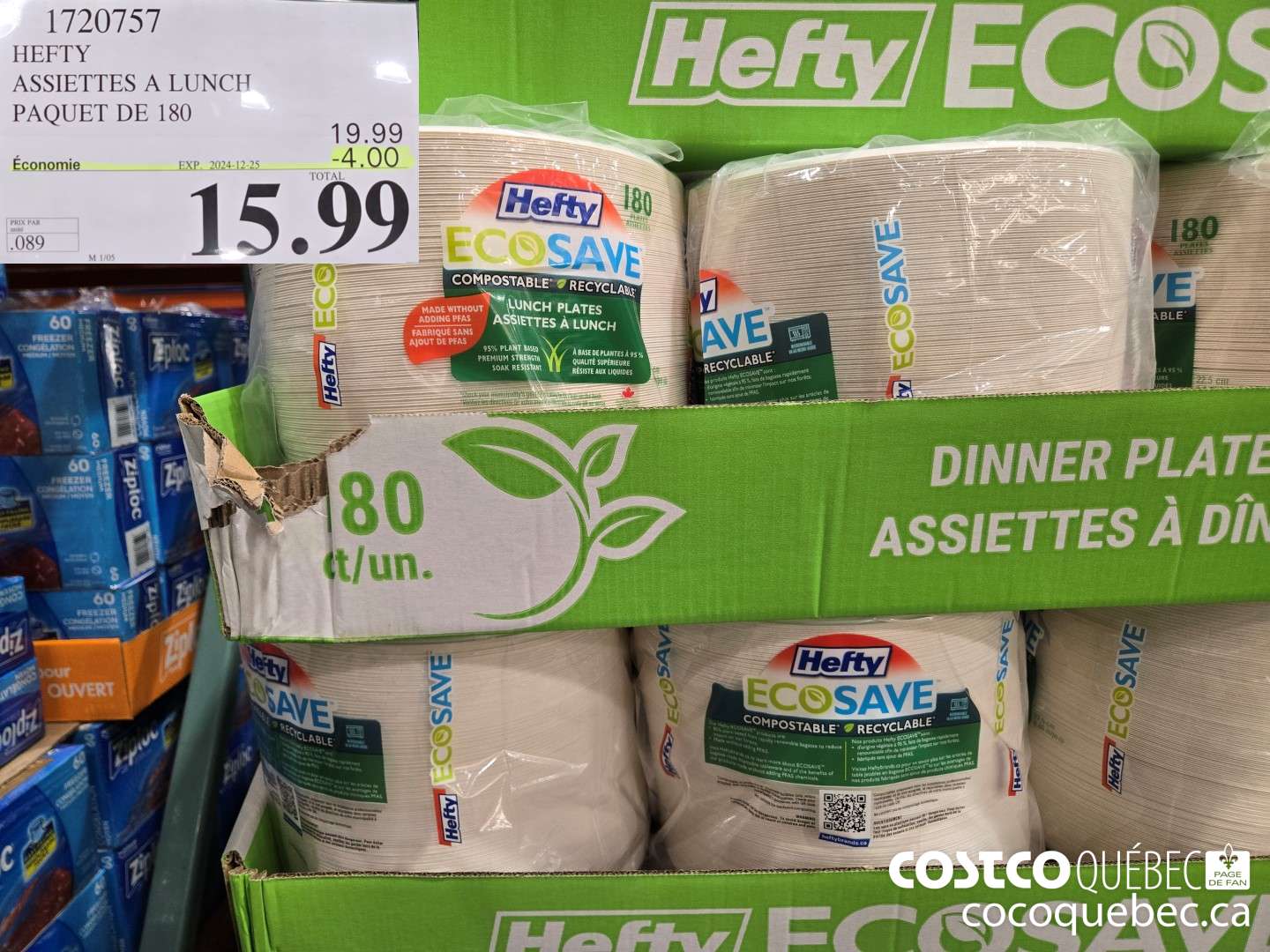 1720757 HEFTY ASSIETTES A LUNCH PAQUET DE 180 4.00 OFF (EXPIRES ON 2024-12-25) $15.99