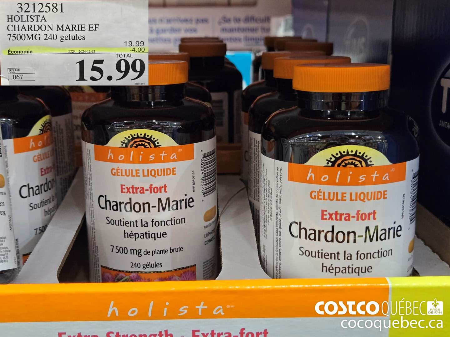 3212581 HOLISTA CHARDON MARIE 250MG EF 240 gelules ($4.00 INSTANT SAVINGS EXPIRES ON 2024-12-22) $15.99