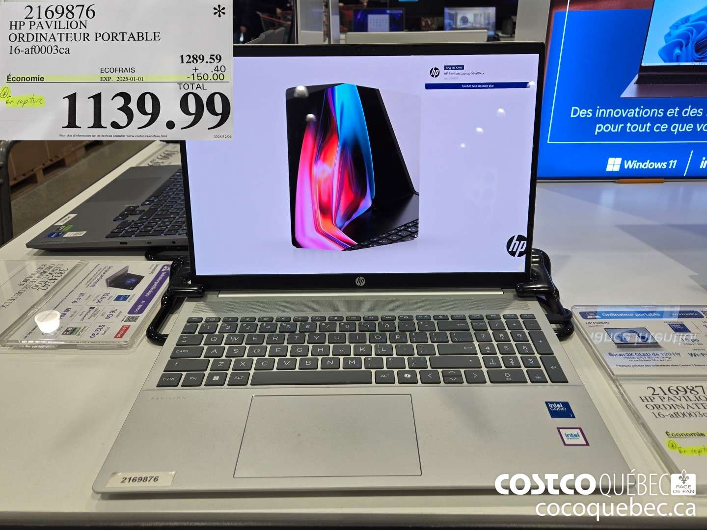 2169876 HP PAVILION ORDINATEUR PORTABLE 16-af0003ca  ($150.00 INSTANT SAVINGS EXPIRES ON 2025-01-01) $1139.99