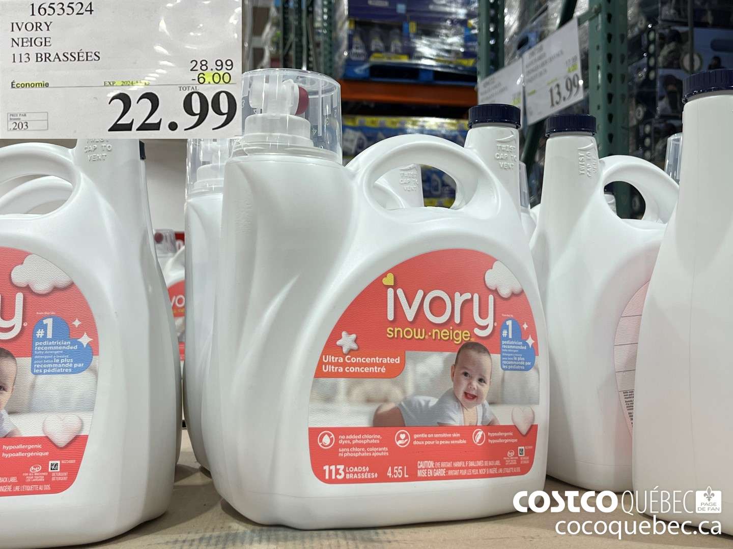1653524 IVORY DETERGENT LIQUIDE ($6.00 INSTANT SAVINGS EXPIRES ON 2024-12-05) $22.99