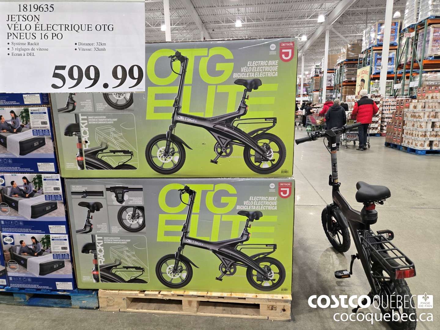 1819635 JETSON VELO ELECTRIQUE OTG PNEUS 16 PO  $599.99