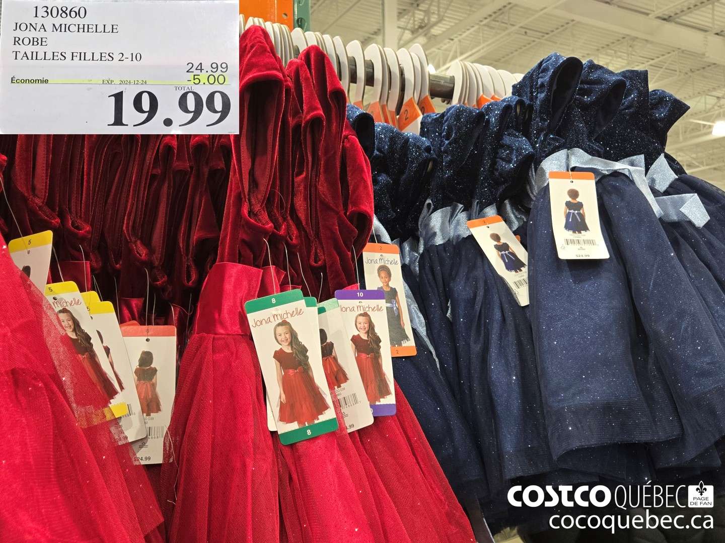 130860 JONA MICHELLE ROBE Tailles FILLES 2-10  ($5.00 INSTANT SAVINGS EXPIRES ON 2024-12-24) $19.99