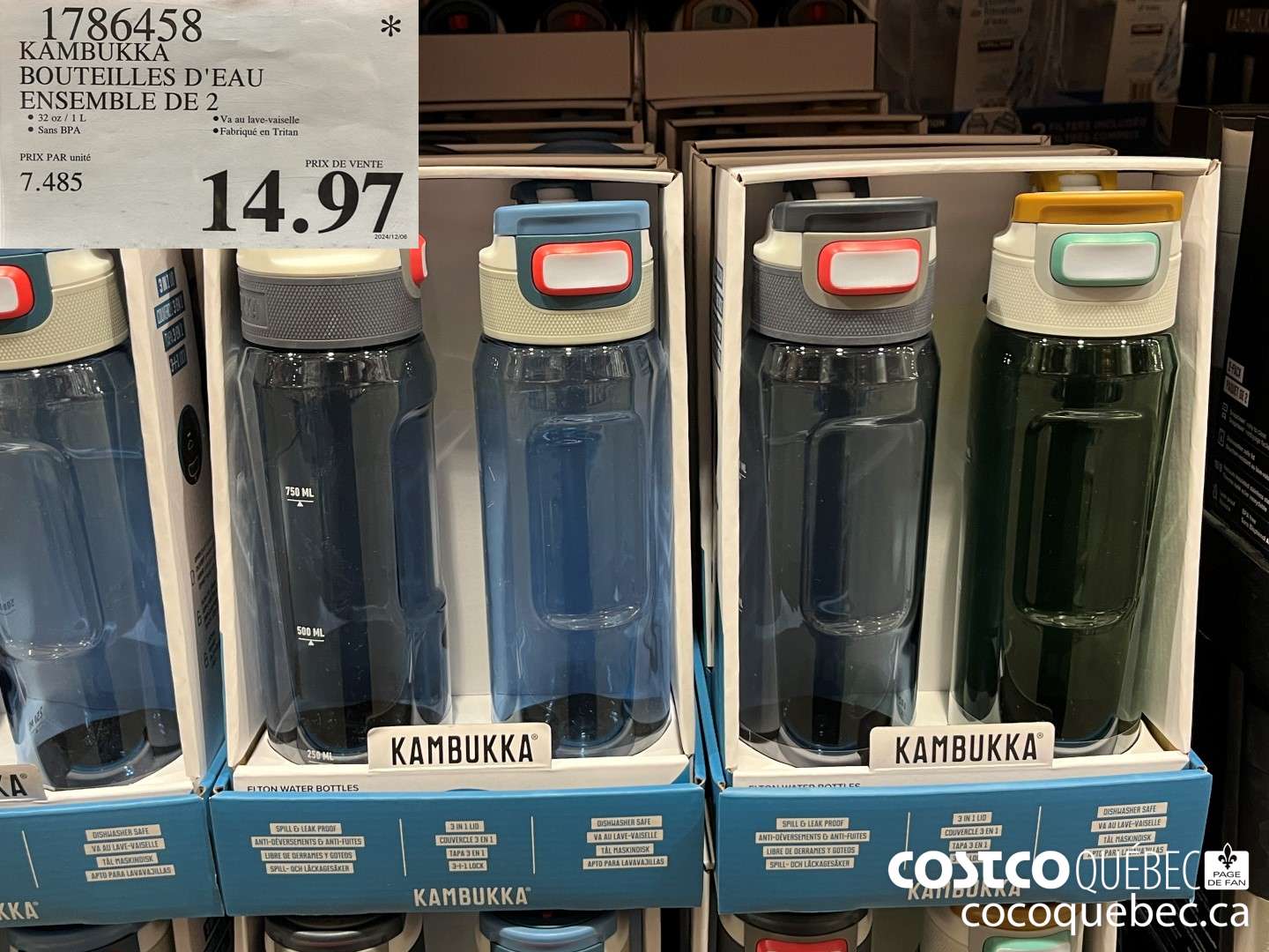 1786458 KAMBUKKA BOUTEILLES D'EAU ENSEMBLE DE 2  $14.97