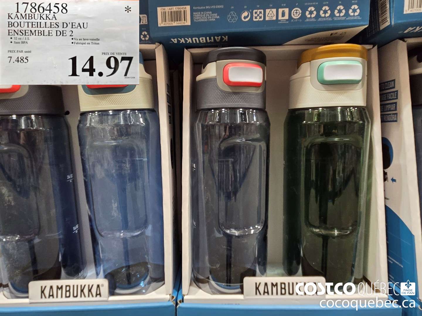 1786458 KAMBUKKA BOUTEILLES D'EAU ENSEMBLE DE 2  $14.97