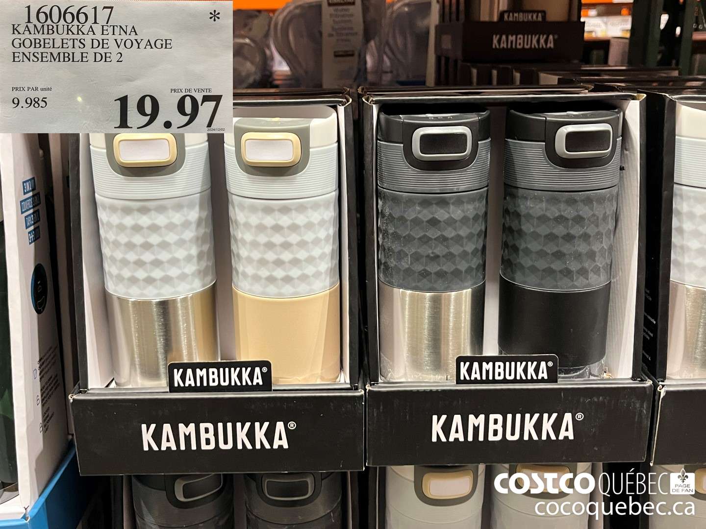 1606617 KAMBUKKA ETNA GOBLETS DE VOYAGE ENSEMBLE DE 2 $19.97