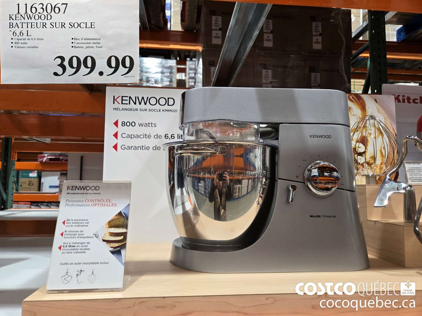 1163067 KENWOOD BATTEUR SUR SOCLE  $399.99