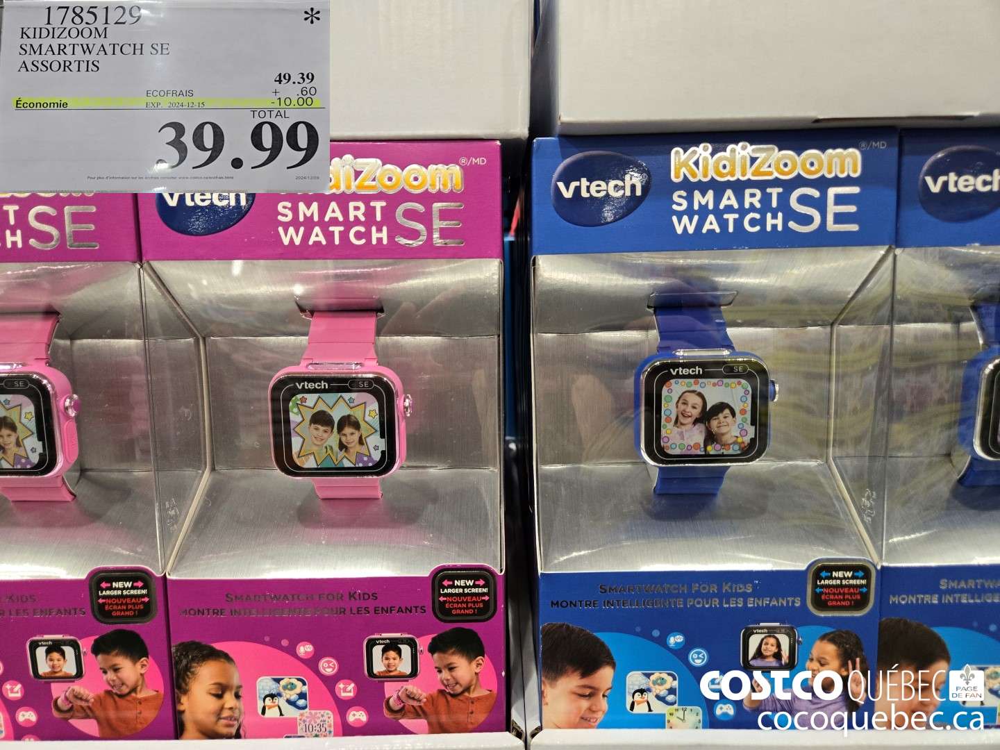 1785129 KIDIZOOM SMARTWATCH SE ASSORTIS  ($10.00 INSTANT SAVINGS EXPIRES ON 2024-12-15) $39.99