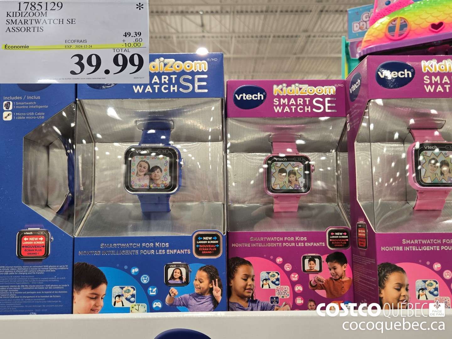 1785129 KIDIZOOM SMARTWATCH SE ASSORTIS  ($10.00 INSTANT SAVINGS EXPIRES ON 2024-12-24) $39.99