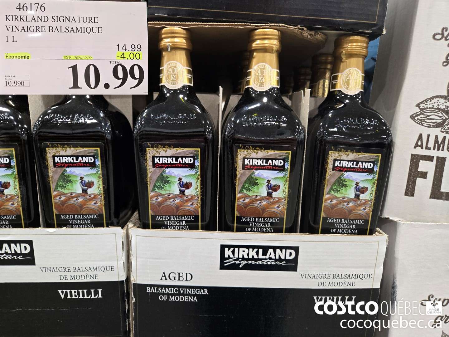 46176 KIRKLAND SIGNATURE VINAIGRE BALSAMIQUE 1L  ($4.00 INSTANT SAVINGS EXPIRES ON 2024-12-22) $10.99