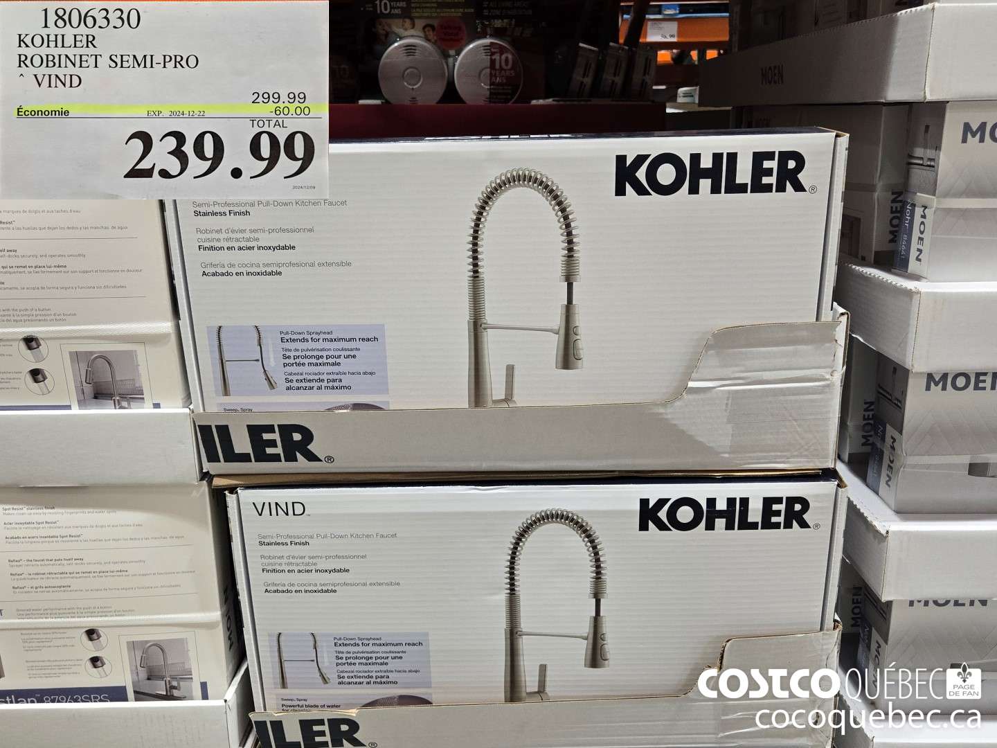 1806330 KOHLER ROBINET SEMI-PRO  ($60.00 INSTANT SAVINGS EXPIRES ON 2024-12-22) $239.99