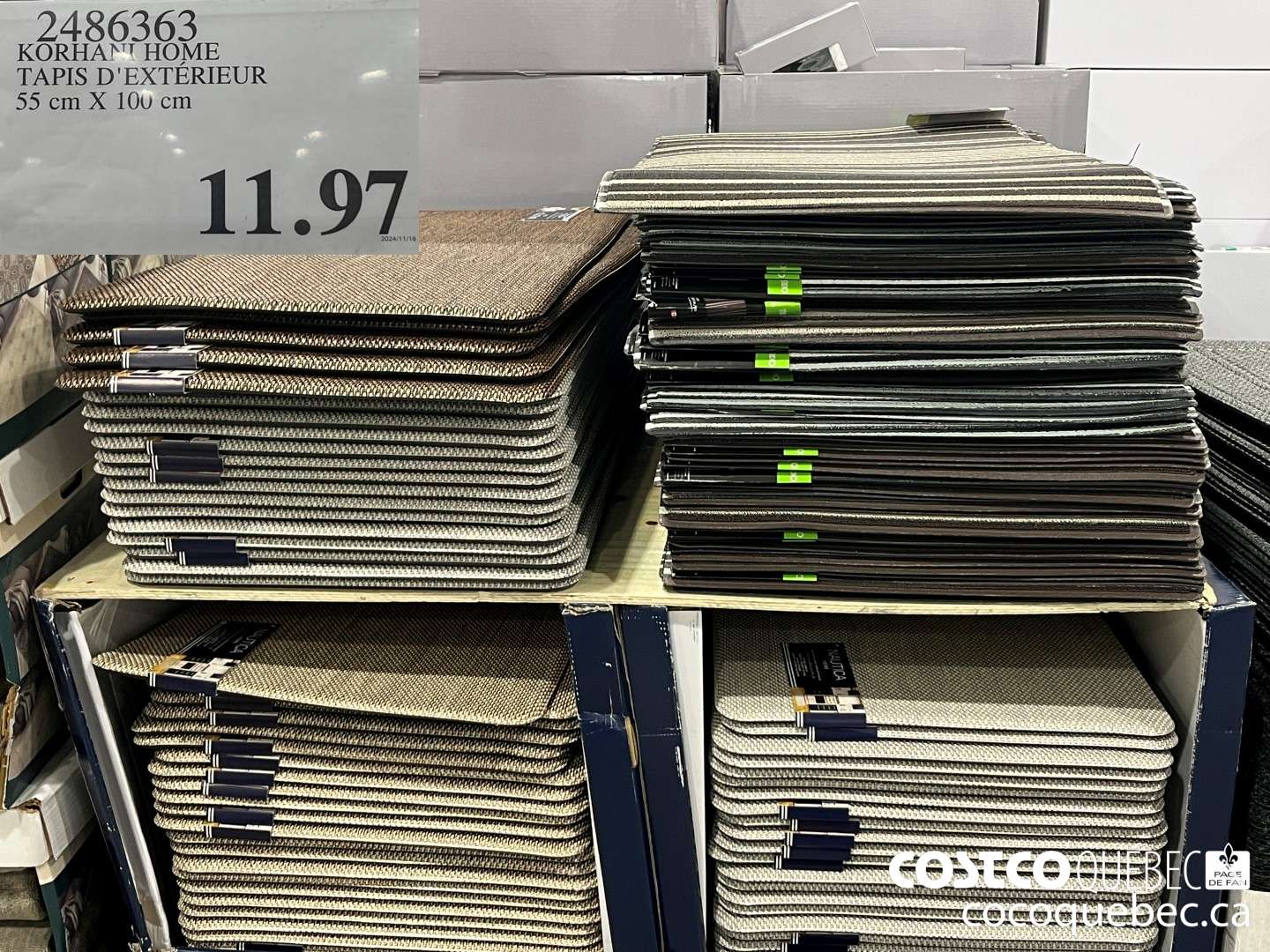 2486363 KORHAST HOME TAPIS D'EXTERIEUR 55 cm X 10U cm  $11.97