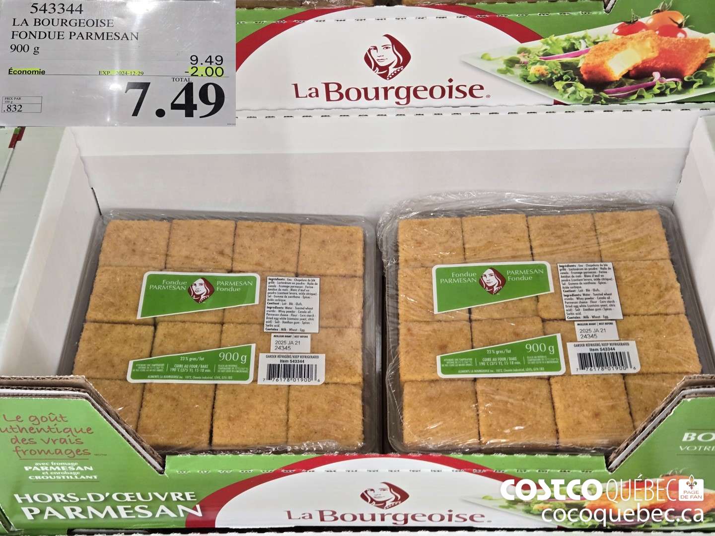 543344 LA BOURGEOISE FONDUE PARMESA|] N 900 g  ($2.00 INSTANT SAVINGS EXPIRES ON 2024-12-29) $7.49