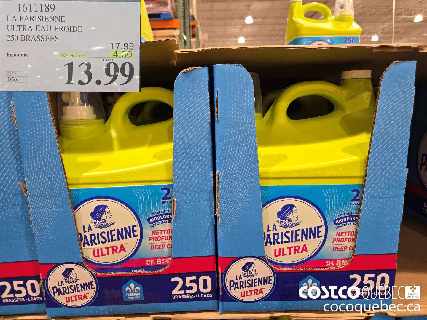 1611189 LA PARISIENNE ULTRA EAU FROIDE 250 BRASSEES  ($4.00 INSTANT SAVINGS EXPIRES ON 2024-12-22) $13.99