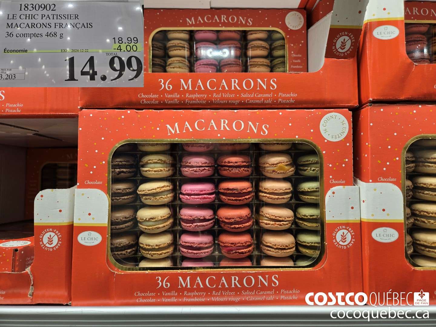 1830902 LE CHIC PATISSIER MACARONS FRANCAIS 36 comptes 460 g  ($4.00 INSTANT SAVINGS EXPIRES ON 2024-12-22) $14.99