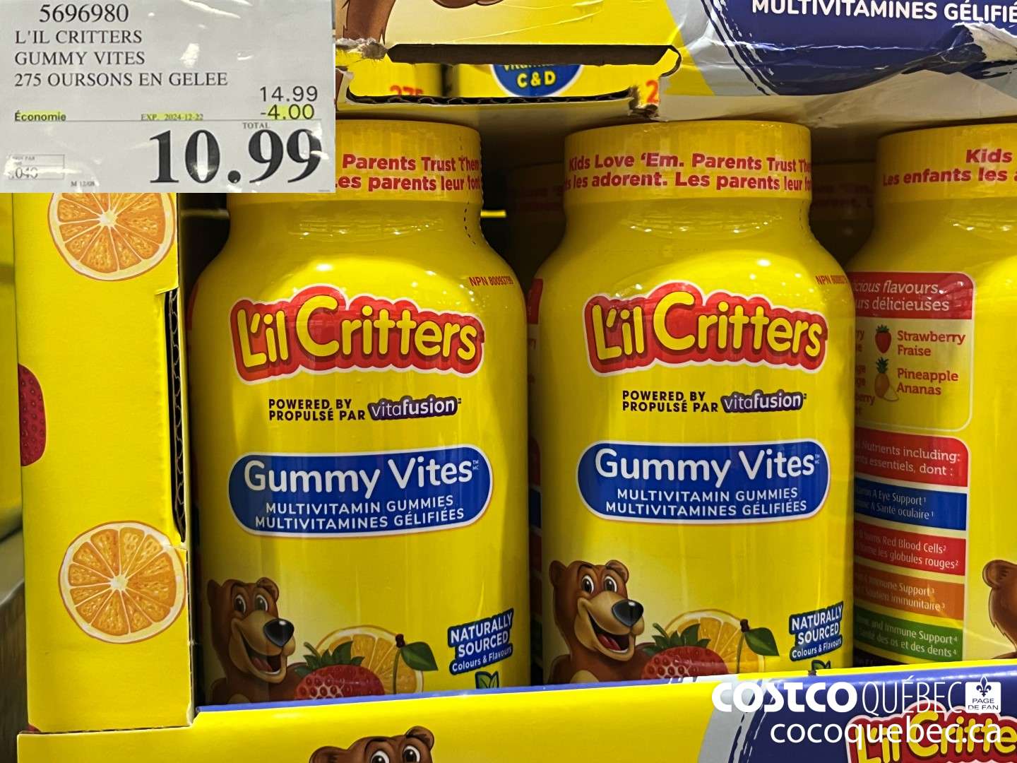 5696980 L'IL CRITTERS GUMMY VITES ($4.00 INSTANT SAVINGS EXPIRES ON 2024-12-22) $10.99