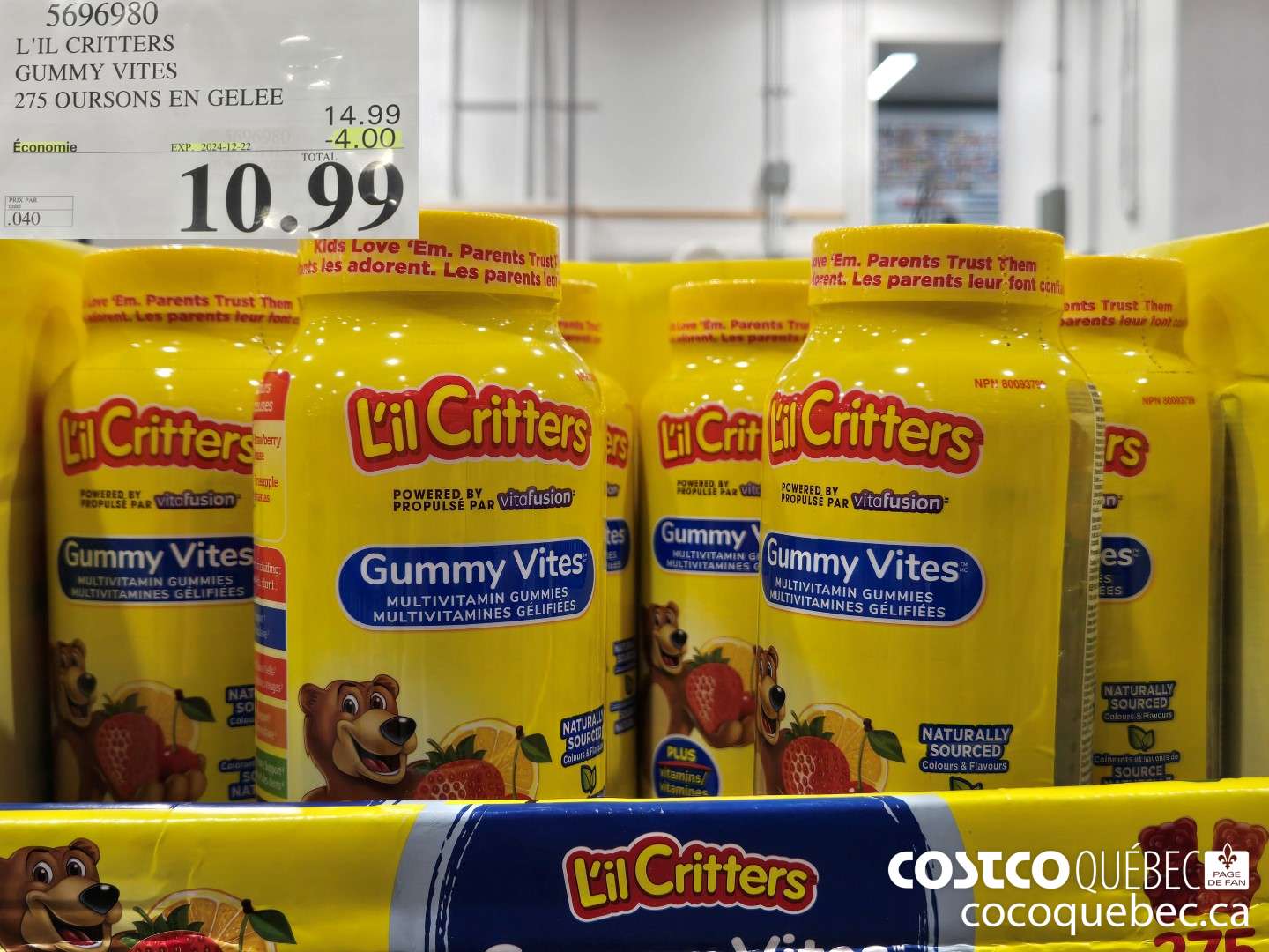 5696980 L'IL CRITTERS GUMMY VITES ($4.00 INSTANT SAVINGS EXPIRES ON 2024-12-22) $10.99