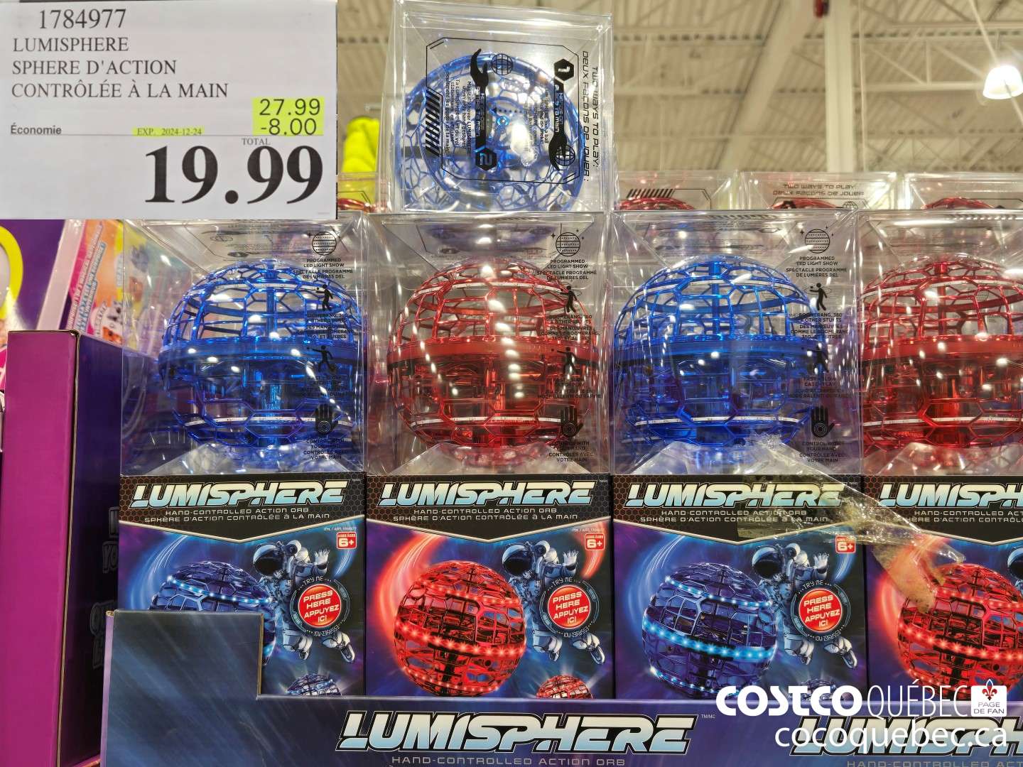 1784977 LUMISPHERE SPHERE D'ACTION CONTROLEE A LA MAIN  ($8.00 INSTANT SAVINGS EXPIRES ON 2024-12-24) $19.99