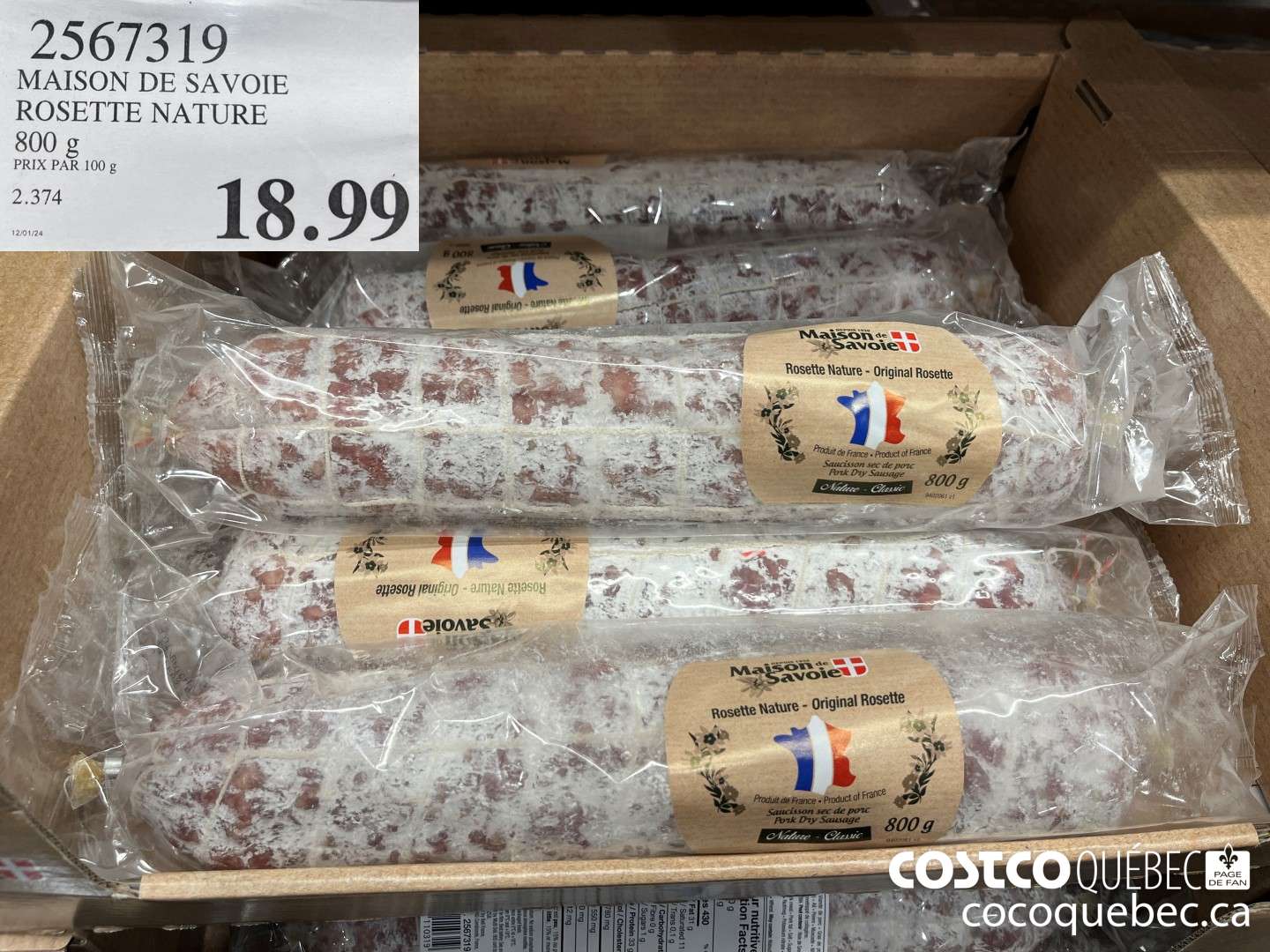 2567319 MAISON DE SAVOIE ROSETTE NATURE 800 g  $18.99