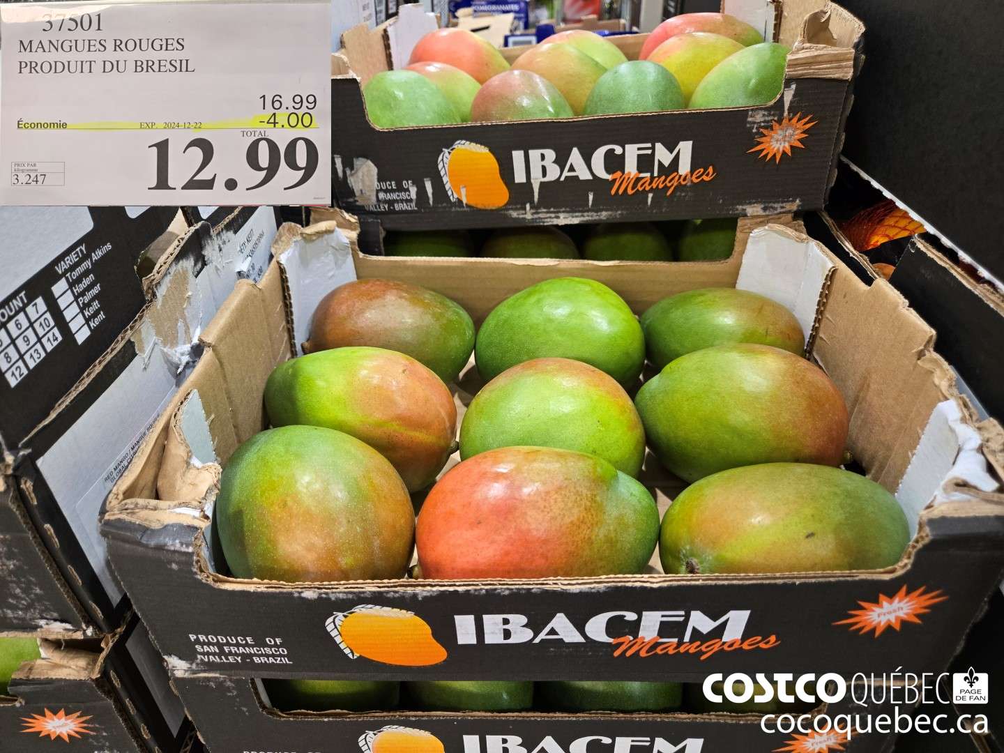 37501 MANGUES ROUGES PRODUIT DU BRESIL  ($4.00 INSTANT SAVINGS EXPIRES ON 2024-12-22) $12.99