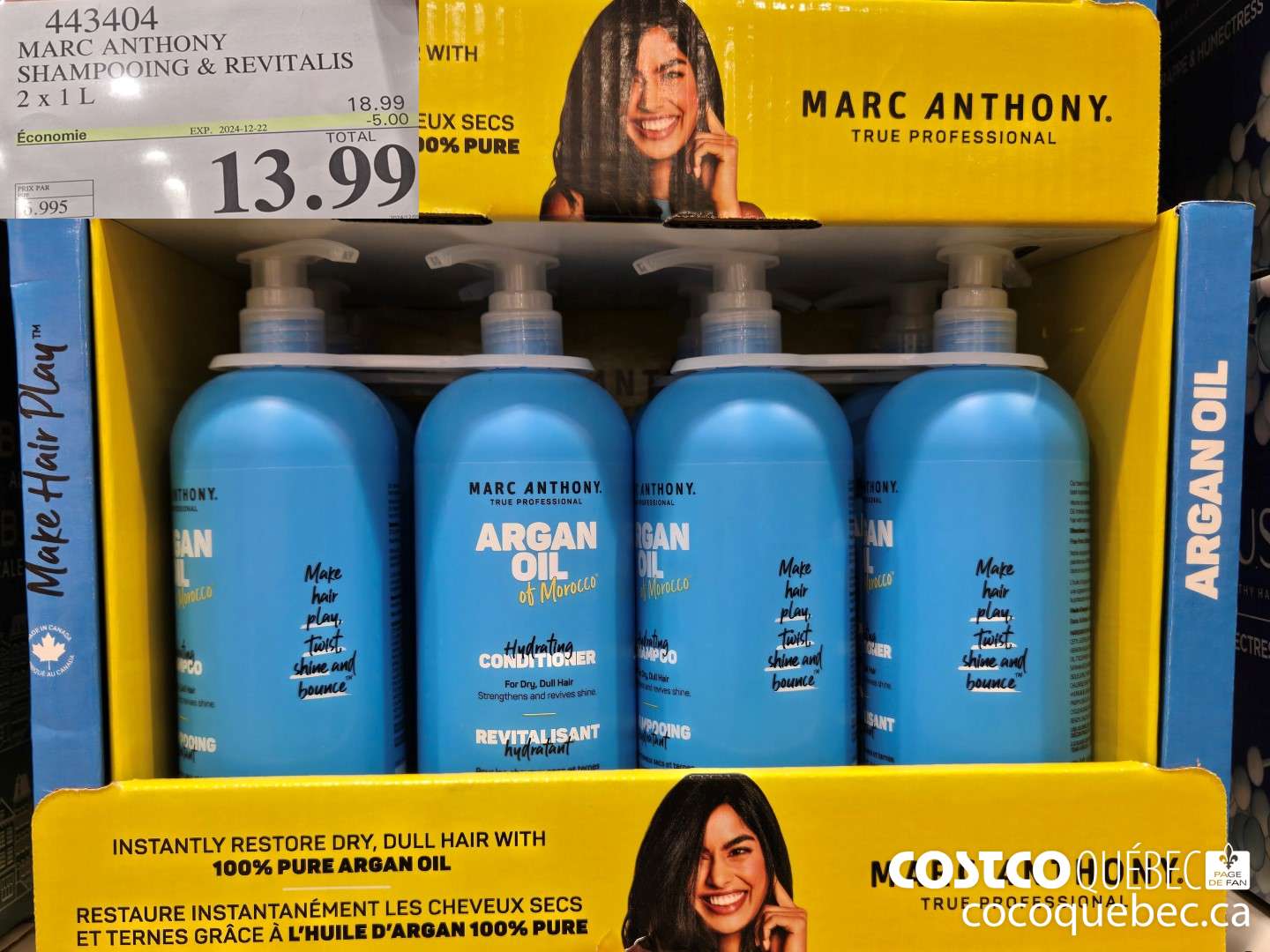 443404 MARC ANTHONY SHAMPOOING + REVITALS ($5.00 INSTANT SAVINGS EXPIRES ON 2024-12-22) $13.99