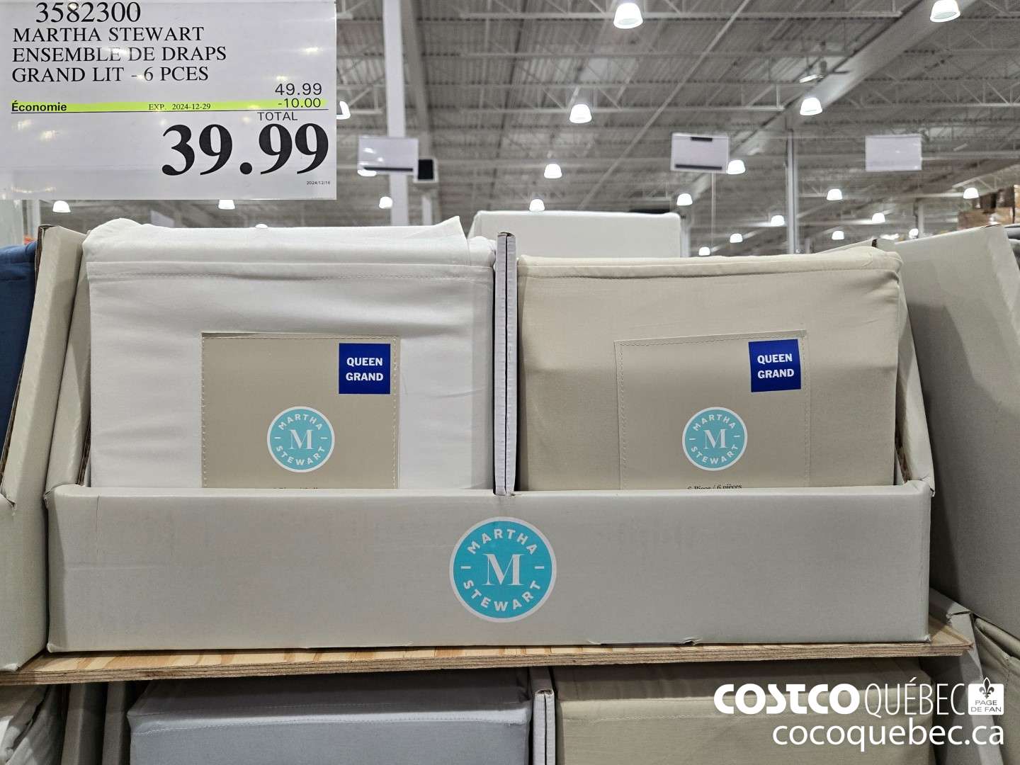 3582300 MARTHA STEWART ENSEMBLE DE DRAPS GRAND LIT - 6 PCES  ($10.00 INSTANT SAVINGS EXPIRES ON 2024-12-29) $39.99