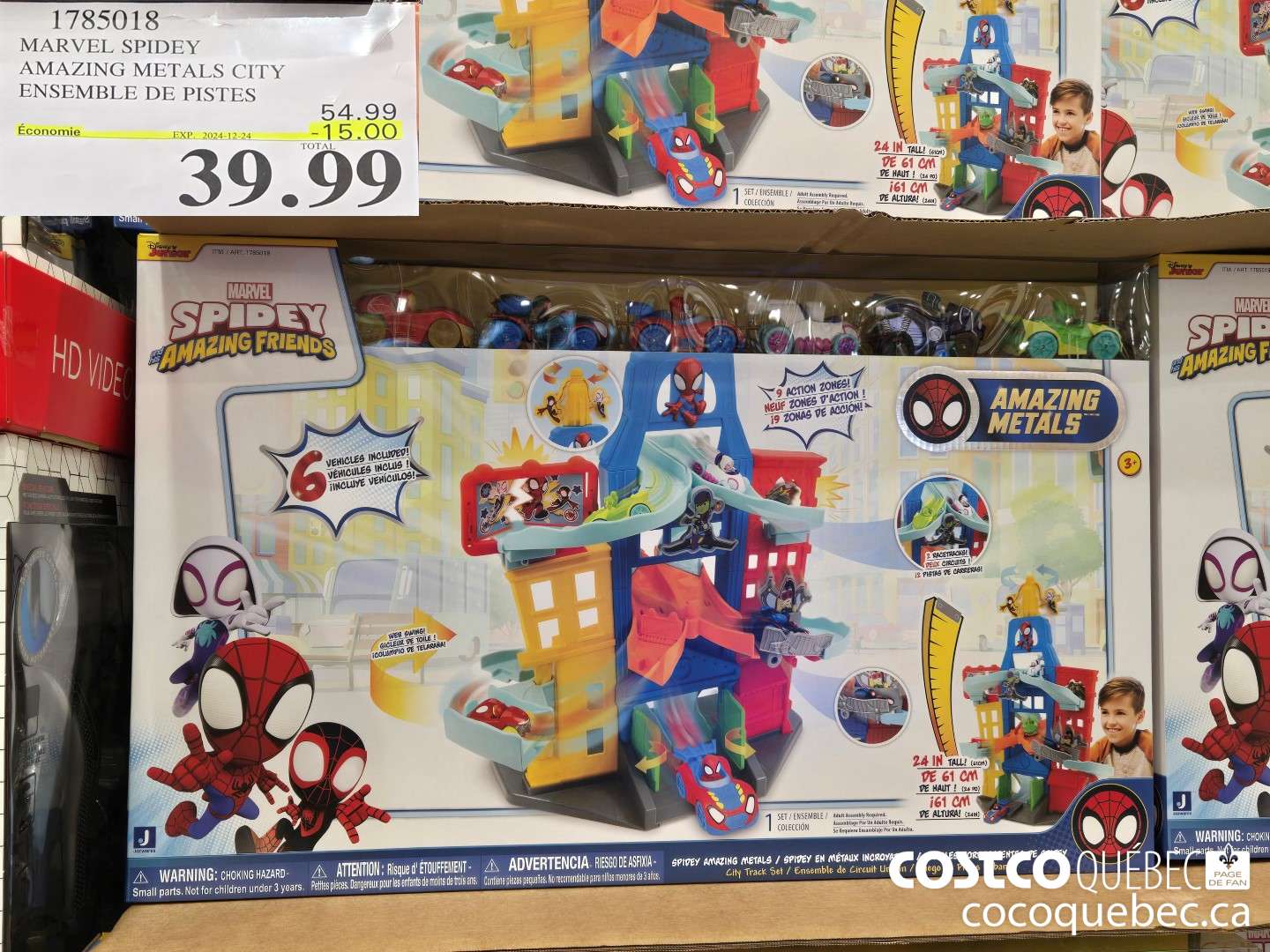 1785018 MARVEL SPIDEY AMAZING METALS CITY ENSEMBLE DE PISTES  ($15.00 INSTANT SAVINGS EXPIRES ON 2024-12-24) $39.99