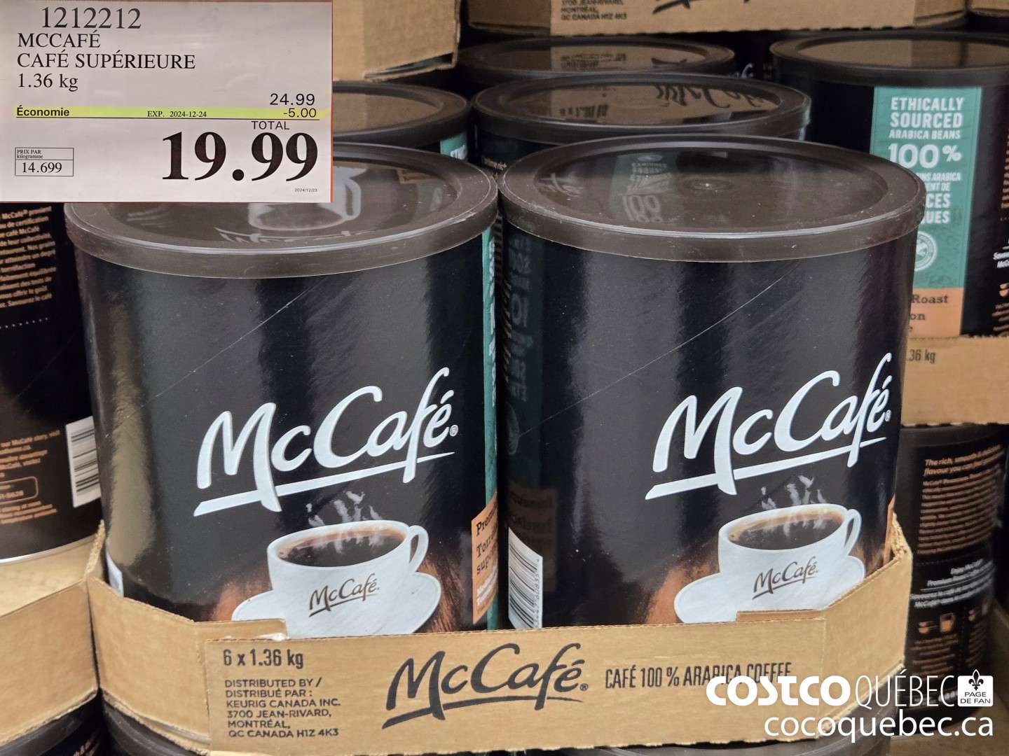 1212212 MCCAFE CAFE SUPERIEURE 1.36 kg  ($5.00 INSTANT SAVINGS EXPIRES ON 2024-12-24) $19.99