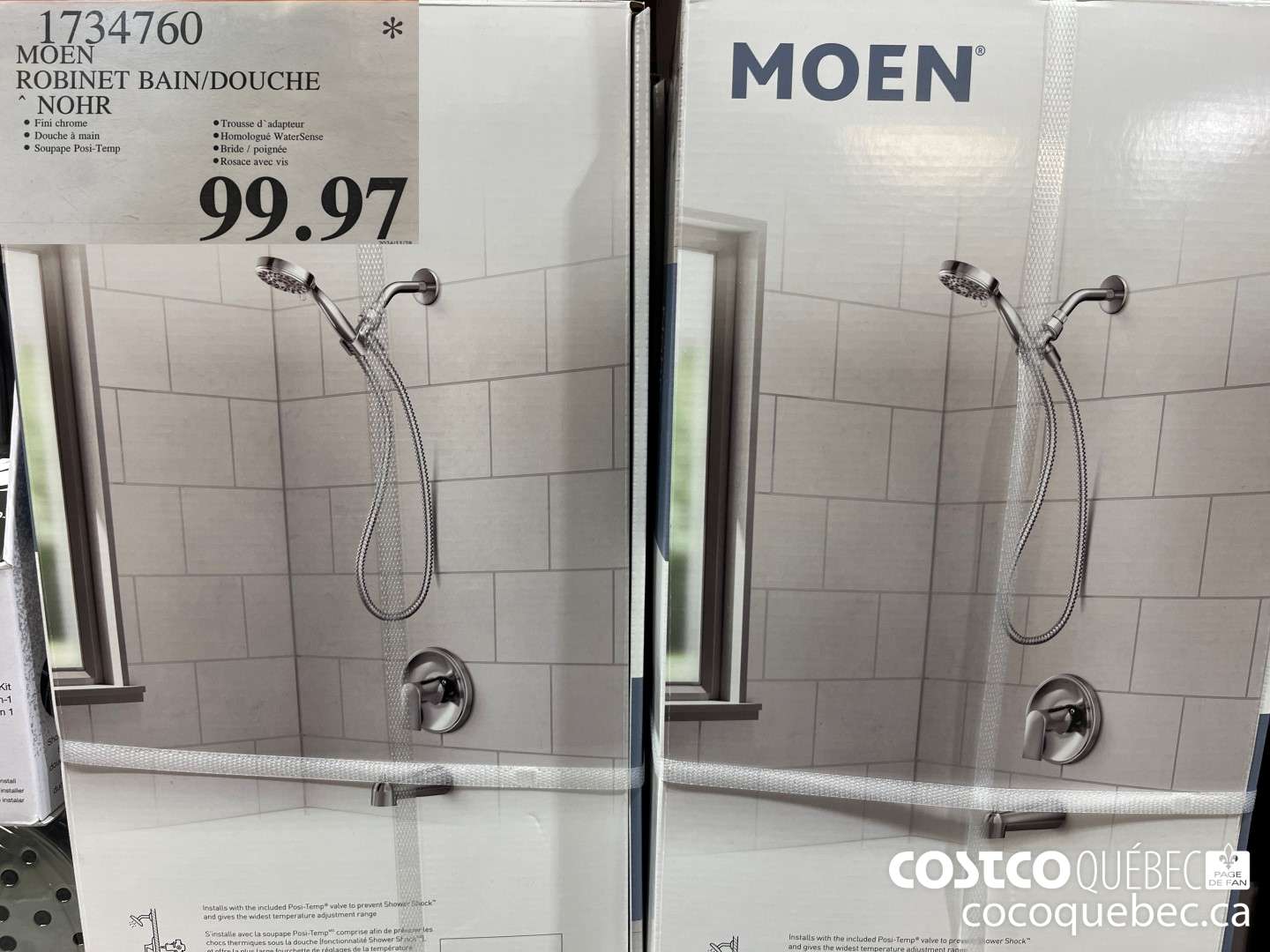 1734760 MOEN ROBINET BAIN/DOUCHE NOHR  $99.97