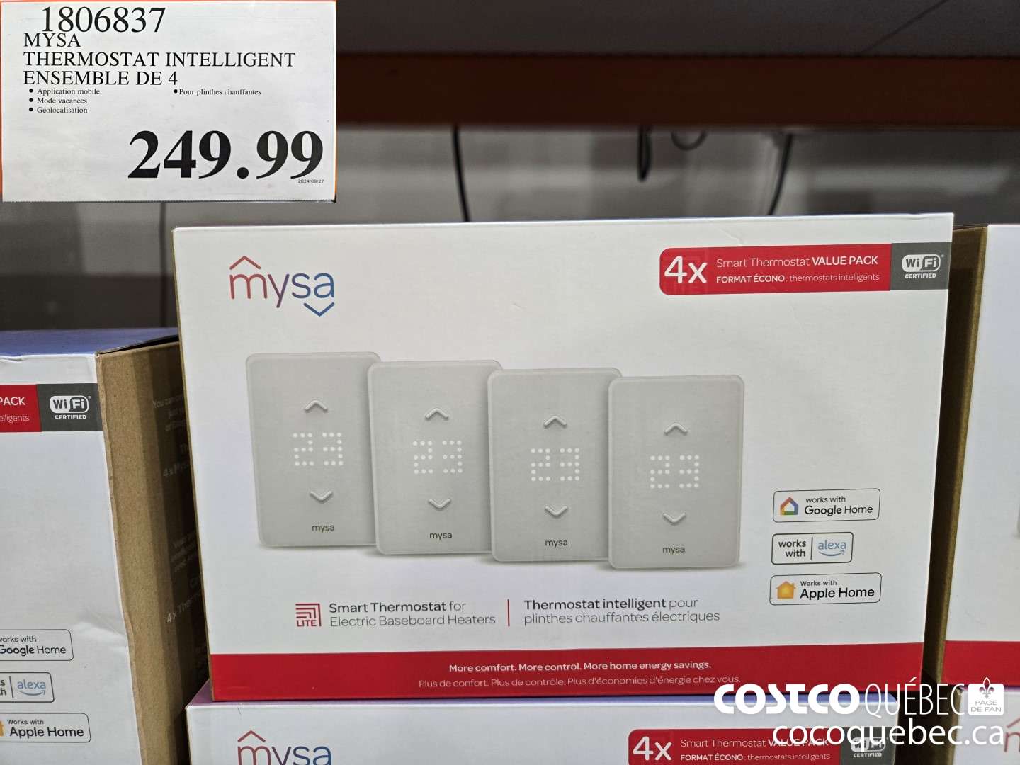 1806837 MYSA THERMOSTAT INTELLIGENT EN SEMBLE DE 45  $249.99