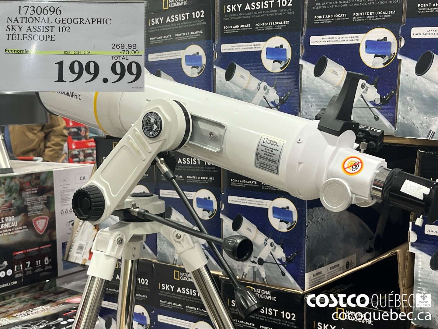 1730696 NATIONAL GEOGRAPHIC SKY ASSIST 102 TELESCOPE (EXPIRES ON 2024-12-08) $199.99