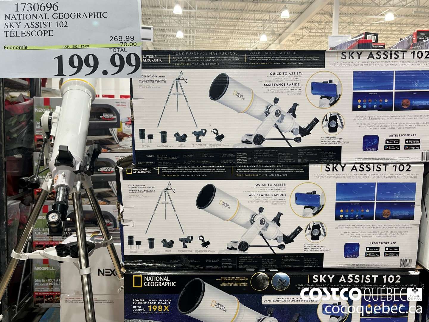 1730696 NATIONAL GEOGRAPHIC SKY ASSIST 102 TELESCOPE 70.00 OFF (EXPIRES ON 2024-12-08) $199.99