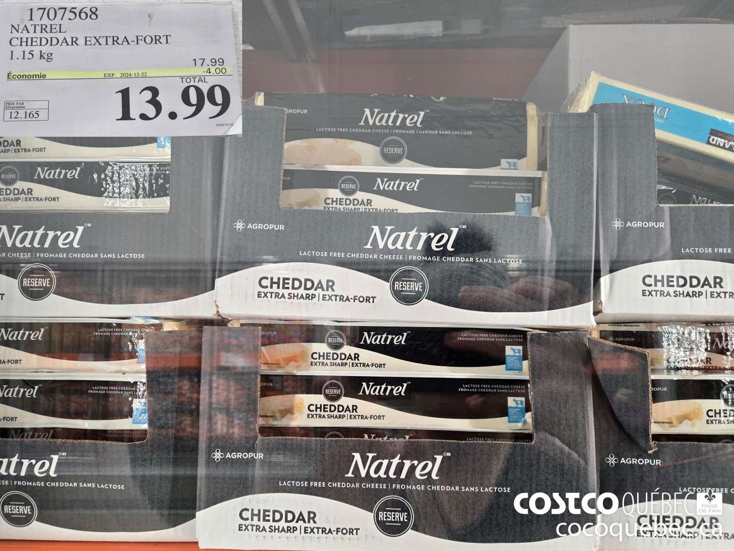 1707568 NATREL CHEDDAR EXTRA-FORT  ($4.00 INSTANT SAVINGS EXPIRES ON 2024-12-22) $13.99