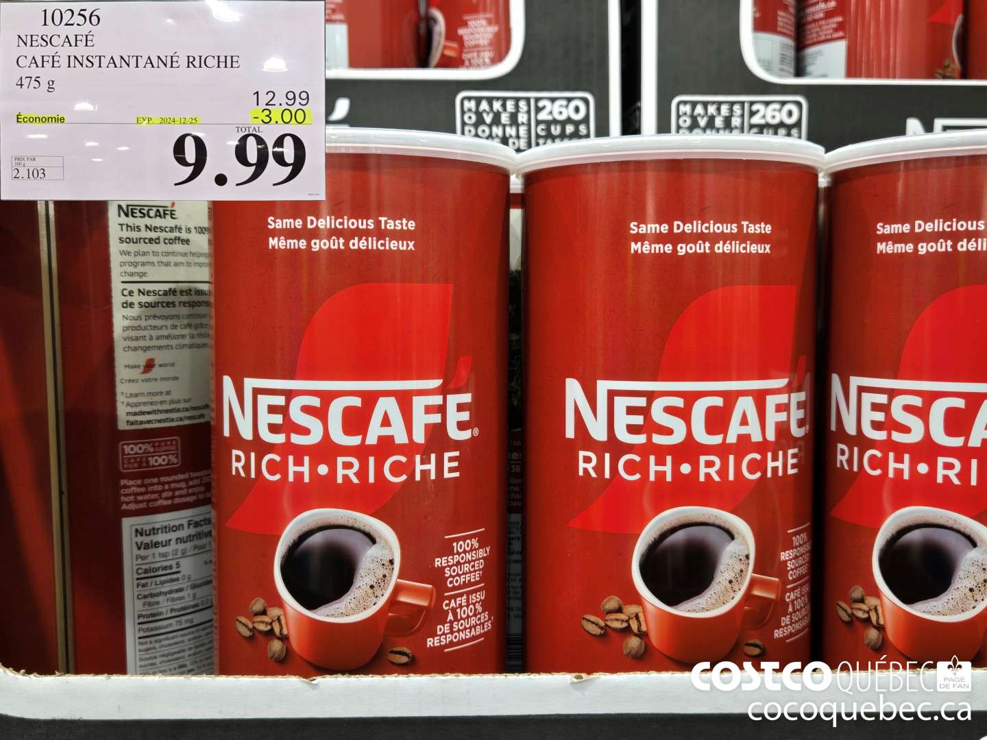 10256 NESCAFE CAFE INSTANT ($3.00 INSTANT SAVINGS EXPIRES ON 2024-12-25) $9.99
