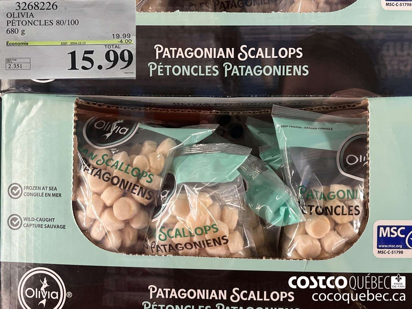 3268226 OLIVIA PETONCLES 80/100 680 g  ($4.00 INSTANT SAVINGS EXPIRES ON 2024-12-15) $15.99