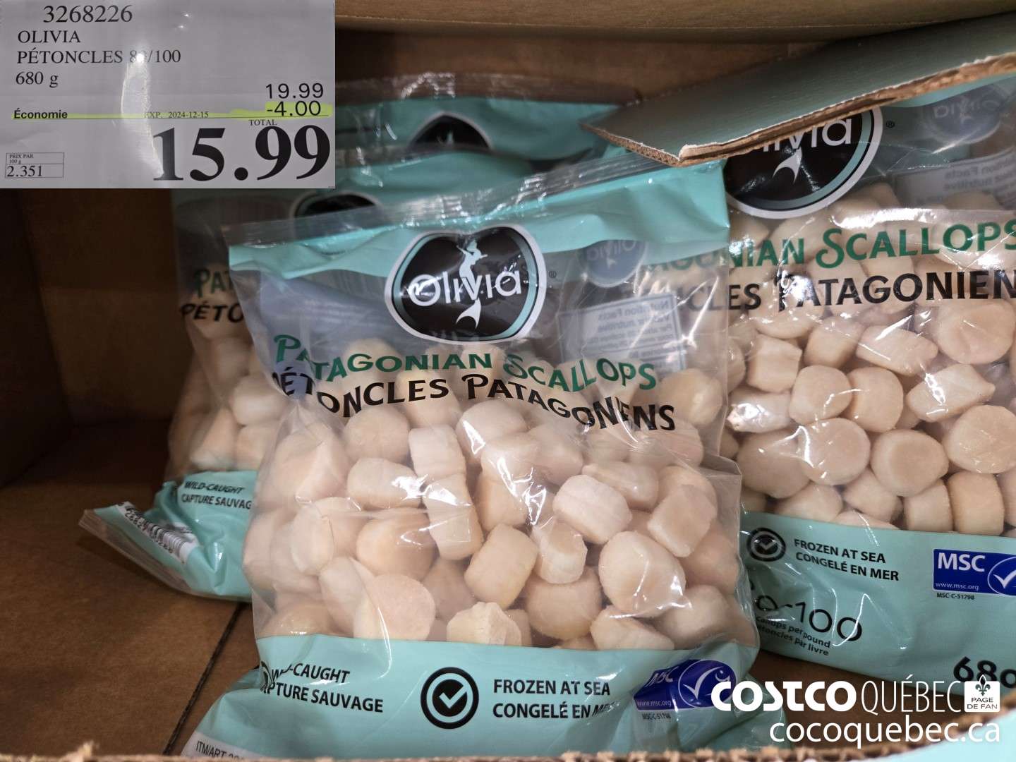 3268226 OLIVIA PETONCLES 80/100 680 g  ($4.00 INSTANT SAVINGS EXPIRES ON 2024-12-15) $15.99