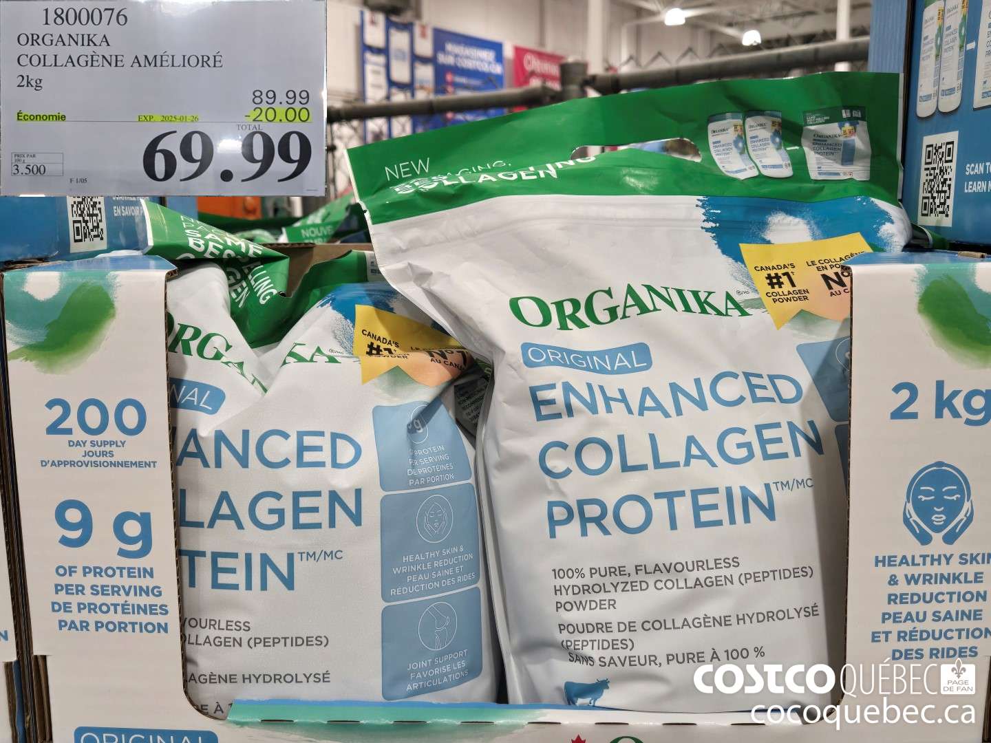 1800076 ORGANIKA COLLAGENE AMELIORE  ($20.00 INSTANT SAVINGS EXPIRES ON 2024-12-26) $69.99